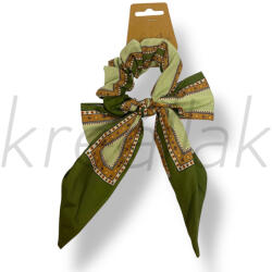  Zöld kendő mintás masni hajgumi