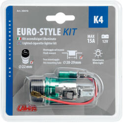 LAMPA K4 Euro-Style, Szivargyújtó, Komplett Világítós 12V (0139070)