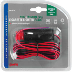 LAMPA Szivargyújtó Dugó, 5A 12/24V, 200 cm kábel (0198130)