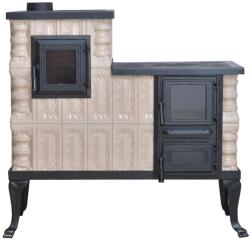 eSemineu Premium Terracotta Stove Boot Type White Rustic 10kW left