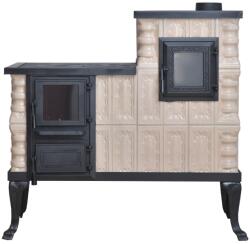 eSemineu Premium Terracotta Stove Boot Type White Rustic 10kW right