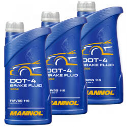 MANNOL 3бр x 1л Спирачна течност mannol dot-4 brake fluid (mn3002-3)