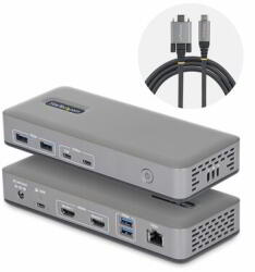 StarTech - Kétmonitoros USB-C dokkolóállomás, HDMI, 4K 60Hz, 100 W-os laptoptöltés - 196UE-USBC-DOCK (196UE-USBC-DOCK)