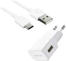 Samsung hálózati töltő USB aljzat (8W + Type-C kábel) FEHÉR (82034)