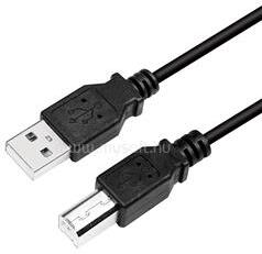 LogiLink USB 2.0 kábel, USB-A/M - USB-B/M 5 m (fekete) (LOGILINK_CU0009B) (LOGILINK_CU0009B)