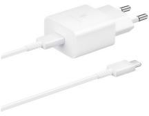 Samsung hálózati töltő Type-C aljzat (15W, gyorstöltő + Type-C kábel) FEHÉR (132687)