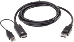 ATEN Cablu KVM activ ATEN, HDMI, DisplayPort, USB, 1.8m, 4K Ultra HD 60Hz, HDCP 1.4 (2L-7D02HDP)