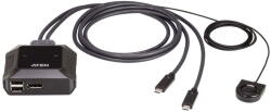 ATEN Switch KVM ATEN US3312-AT, 2 porturi, DisplayPort 1.2, 4K DCI (US3312-AT)