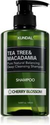 KUNDAL Tea Tree & Macadamia Cherry Blossom mélyen tisztító sampon frissítő hatással 500 ml