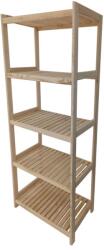 Tonap Raft depozitare din pin, 5 polițe, 80x173x43 cm, fără finisă (5P8043) Raft