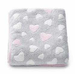New Baby Baba takaró New Baby 80x90 heart pink