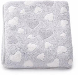 New Baby Baba takaró New Baby 80x90 heart grey