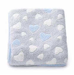 New Baby Baba takaró New Baby 80x90 heart blue