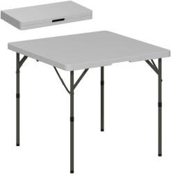 Outsunny Masă de Camping Pliabilă cu 2 Înălțimi Reglabile, 86x86x74 cm, Alb | Aosom Romania (A20-451V00CG)