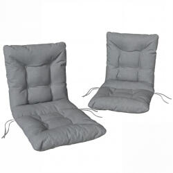Outsunny Pernă de exterior cu spătar și chingi, saltea hidrofugă pentru interior și exterior, Gri deschis | Aosom Romania (84K-072V00LG)
