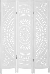HomCom Paravan Interior cu 3 Panouri, Separator Pliabil de Interior, din Lemn Cioplit, 120x170 cm, Alb | Aosom Romania (830-832V00WT)