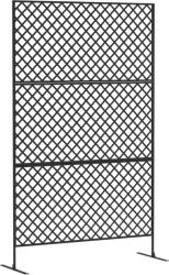 Outsunny Separator de mediu pentru exterior, Ecran de oțel pentru terasă, Verandă, Grădină, Grilă independentă, Oțel, Negru | Aosom Romania (84J-044V00BK)