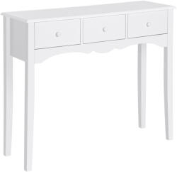 HOMCOM Masă Consolă Modernă cu 3 Sertare, Consolă de Intrare din MDF, pentru Hol, Sufragerie, 100x32x85 cm, Alb | Aosom Romania (833-313)
