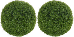 HOMCOM Set de 2 Sfere de Boxwood Artificiale, 50cm | Aosom Romania (830-790V02GN)