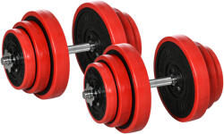 HOMCOM Set Greutăți 40KG pentru Gantere Ajustabile Antrenament Sport Acasă | Aosom Romania (A91-239V00RD)