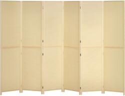 HomCom Paravan din lemn de bambus 6 panouri 270 x 180 cm separator de camera cloison de separare pliabil - natural | Aosom Romania (830-831V02ND)