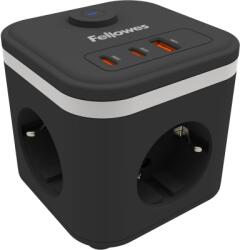 Fellowes Priza pentru incarcare Filex Power Cube Fellowes, tip F, negru 100137167