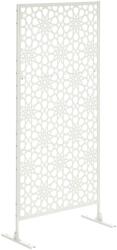 Outsunny Panou paravan de protecție decorativ exterior alb cu model din metal, 92 x 45 x 198 cm | Aosom Romania (844-631V00WT)