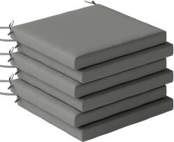 Outsunny Set pernuțe pentru scaune de sufragerie 46x42x7 cm 6 piese cu husă lavabilă și benzi hidrofug anti-UV Gri închis | Aosom Romania (84K-184V00CG)
