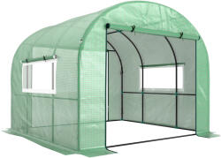 Outsunny Seră Tip Tunel 300 x 300cm Walk-In - Verde | Aosom Romania (845-958V02GN)