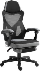Vinsetto Scaun de Birou Ergonomic Reclinabil cu Suport Picioare Retractabil, Gri | Aosom Romania (921-233V80GY)