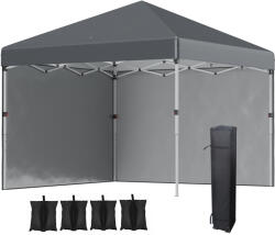 Outsunny Pergolă ferigă de grădină pop-up pliabilă, ajustabilă în înălțime, protecție UV 30+, 2 pereți laterali, sac de transport inclus | Aosom Romania (84C-403V00CG)