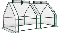 Outsunny Seră cu fereastră cu fermoar, seră din folie rezistentă la iarnă din oțel 180 x 90 x 90 cm Transparent | Aosom Romania (845-204V03CR)