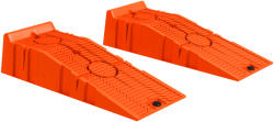 Durhand Set 2 Rampe de Încărcare pentru Mașină din Plastic cu Sarcină Maximă 5 Tone, 91x30x21 cm, Portocaliu | Aosom Romania (C20-024V00YL)