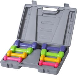 HOMCOM set 4 perechi greutati, cu valiza, 0.5kg, 1kg, 1.5kg, 2 kg | Aosom Romania (A91-077)