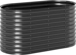 Outsunny Recipient pentru plante, ghiveci metalic cu margine de siguranță și mănuși, podea deschisă, 160B x 80T x 80H cm, Gri închis | Aosom Romania (84H-236V01CG)