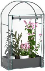 Outsunny Seră pentru Grădină cu Ușă Pliabilă pe Balamale și Sac pentru Plante, 89x50x152 cm, Transparent | Aosom Romania (84H-194V00CR)
