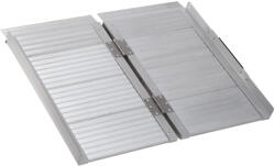 HOMCOM Rampă Pliabilă pentru Scaun cu Rotile cu Margini Exterioare, 61x74x5 cm, Argintiu | Aosom Romania (713-027)