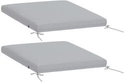 Outsunny Set de 2 perne pentru scaune de grădină, perne rotunde 50 x 50 cm, spumă cu densitate înaltă, antiderapante 50x50 cm gri | Aosom Romania (84K-078V00LG)
