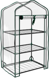 Outsunny Sera de Balcon cu 3 Niveluri și Ușă Rulantă, Sera pentru Grădină cu Structură din Oțel și Acoperiș din Plastic, pentru Plante, Flori, Fructe, 59x39x127 cm, Transparentă | Aosom Romania (84H-069V00CR)