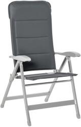 Outsunny Scaun de Pescuit Pliabil cu Cotiere și Spătar Înălțat Reglabil, 75x61.5x76-115 cm, Gri | Aosom Romania (84B-566CG)