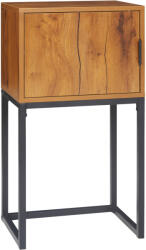 HOMCOM Masa de consolă în design industrial, masă laterală, bufet, 1 dulap, Maro + Negru | Aosom Romania (837-362V00ND)