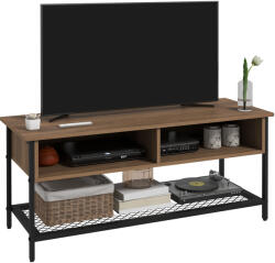 HomCom Dulap SuportTV pana la 48" in Stil Industrial, Mobiler Jos cu Rafturi din Lemn si Otel, 110x40x48cm, Maro si Negru HOMCOM | Aosom Romania (839-769V00BN)