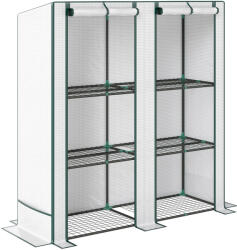 Outsunny Seră Aplicată, din PE Consolidată, , 144 x 48 x 152 cm, Alb | Aosom Romania (84H-241V00WT)