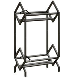 HOMCOM Organizator CD-uri pentru 50 CD-uri, Organizator Viniluri 2 Niveluri din Metal pentru DVD-uri, Cărți, Albume, Negru | Aosom Romania (836-684V00BK)
