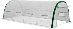 Outsunny Seră de Grădină Tunnel 18 m2 dim. 6L x 3l x 2H m, 8 ferestre, Ușă cu fermoar rulabil, Oțel galvanizat, preț PE, Alb | Aosom Romania (845-922V00WT)