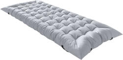 Outsunny Saltea de camping pliabilă 8 cm cu husă antiderapantă și chingi pentru camping 200 x 80 cm Gri deschis | Aosom Romania (A20-597V00LG)