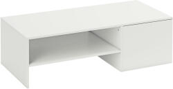 HomCom Măsuță de Cafea din Lemn cu Blat Glisant și Raft Deschis și Ascuns, 110x52x36 cm, Alb | Aosom Romania (83B-521V00WT) Masa de cafea