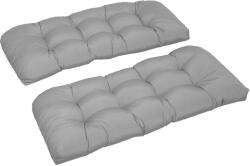 Outsunny Pernă pentru Bancă 2 Locuri pentru Interior și Exterior cu 8 Cusături pentru Scaune Canapele 110x48x8 cm Gri | Aosom Romania (84G-013V00GY)