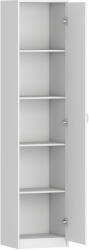 HOMCOM Dulap de Bucătărie Înalt Slim 180 cm, Mobilier cu 5 Rafturi și Ușă Soft Close, Anti-Răsturnare, Rafturi Reglabile, Mobilier Modern pentru Bucătărie, Alb | Aosom Romania (83A-396V90WT)
