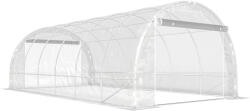 Outsunny Seră de Grădină Tip Tunel 3x6x2 m cu 2 Uși Rulabile, Cadru din Oțel și Acoperire din PE, pentru Legume, Fructe, Flori, Anti-UV, Transparentă | Aosom Romania (84H-443V02CR)